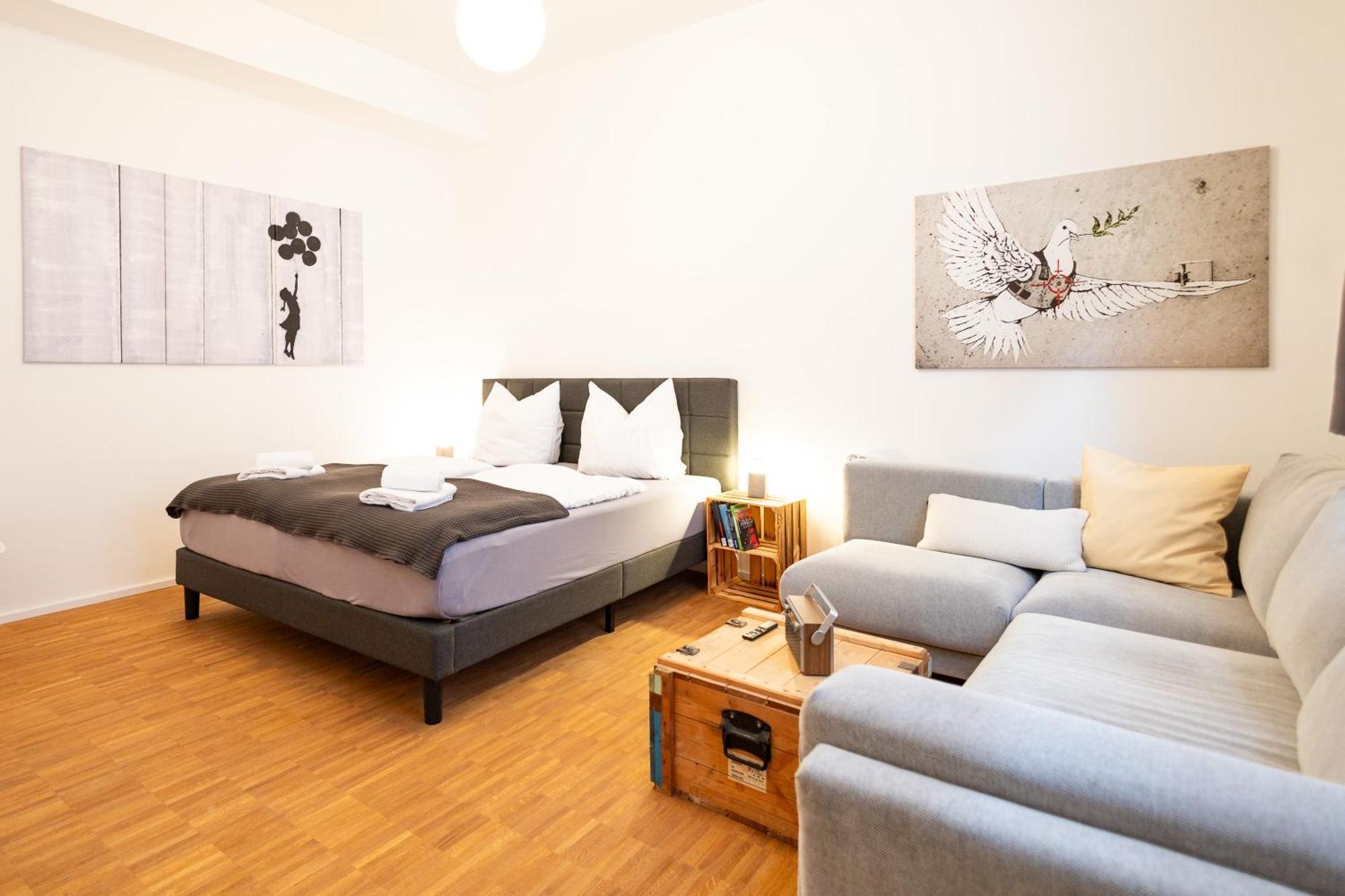 Ko-Living - Beatles Und Banksy Suites & Studios Am Eselsbrunnen - Altstadt - Kueche Halle  Luaran gambar
