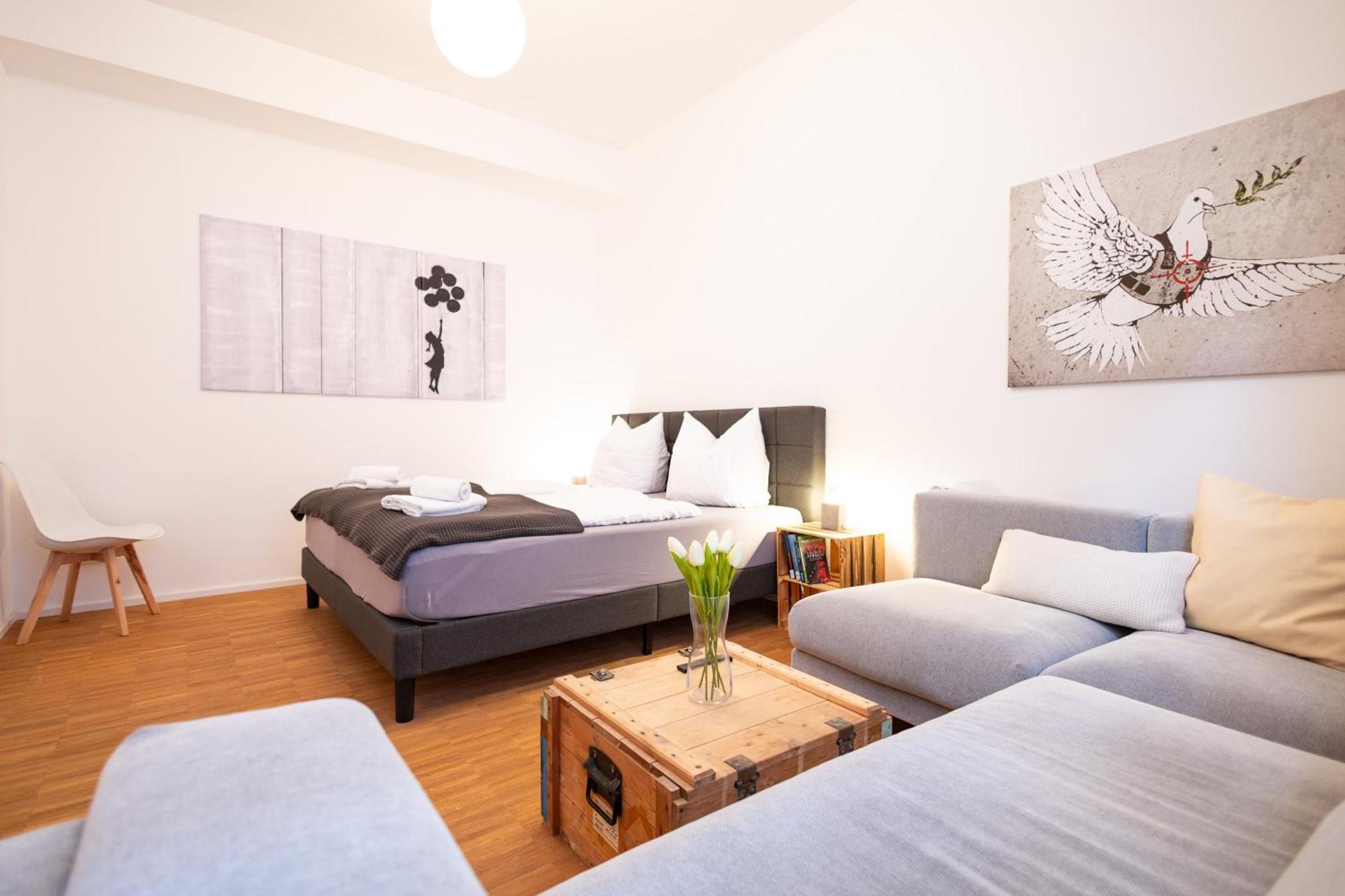 Ko-Living - Beatles Und Banksy Suites & Studios Am Eselsbrunnen - Altstadt - Kueche Halle  Luaran gambar